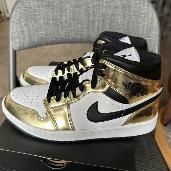 Nike Air Jordan Mid SE Metallic Gold Men's Size DC1419-700